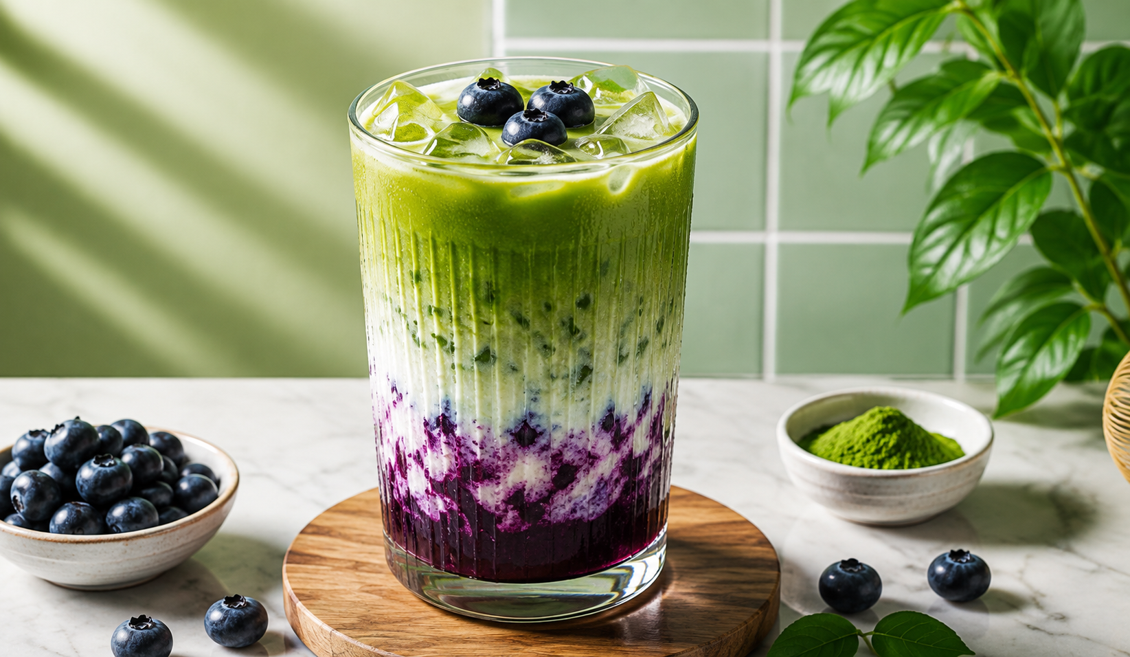 Blueberry Iced Matcha