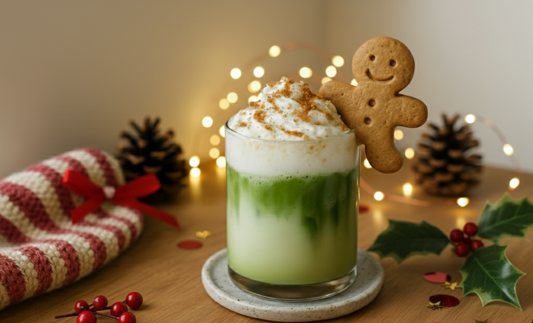 Gingerbread Matcha Latte