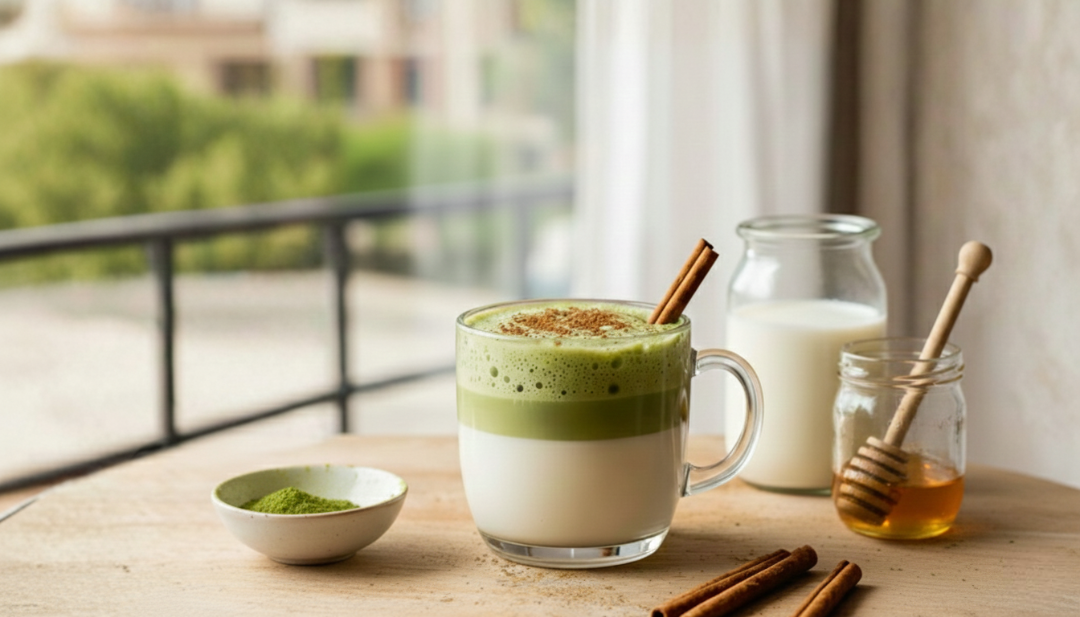 Honey Cinnamon Matcha Latte