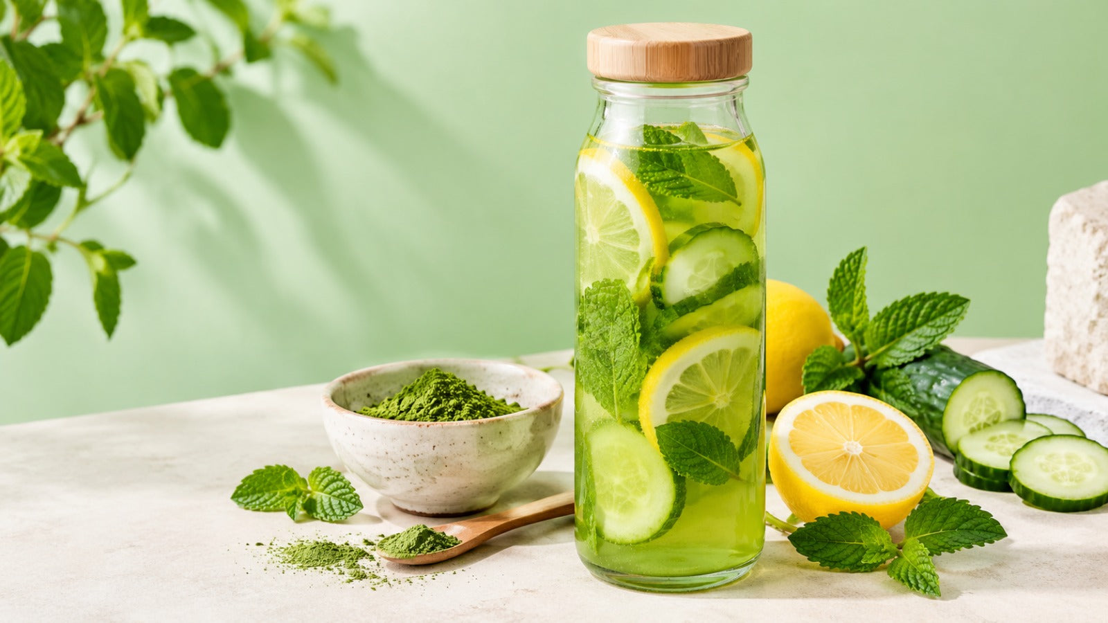 Matcha detox water