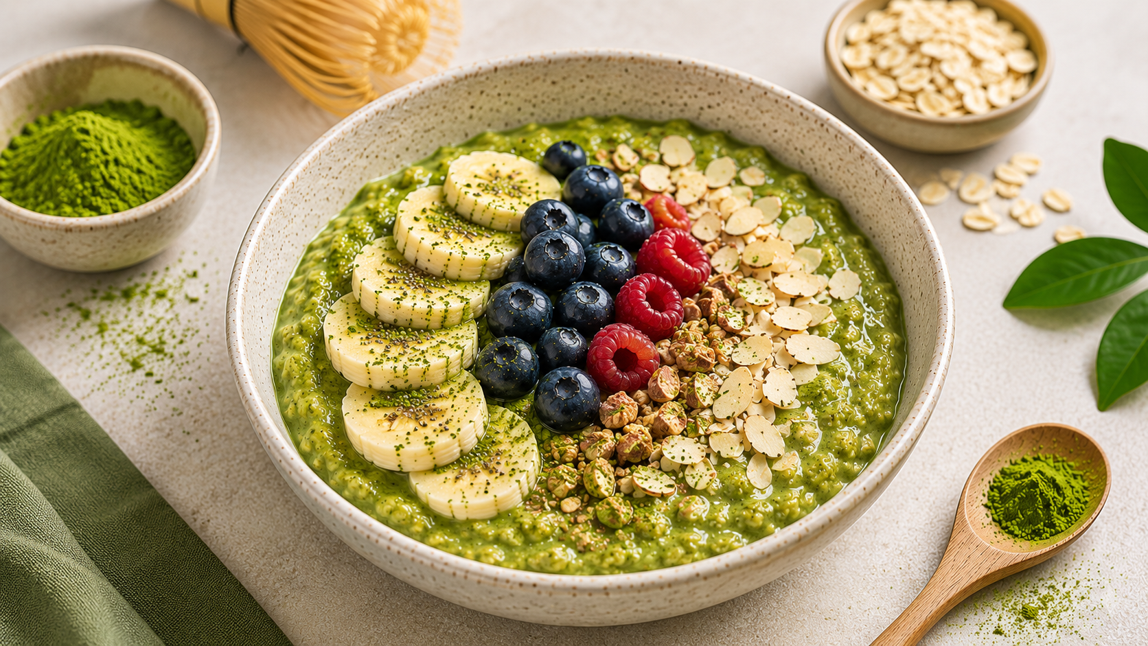 Matcha Oats Bowl