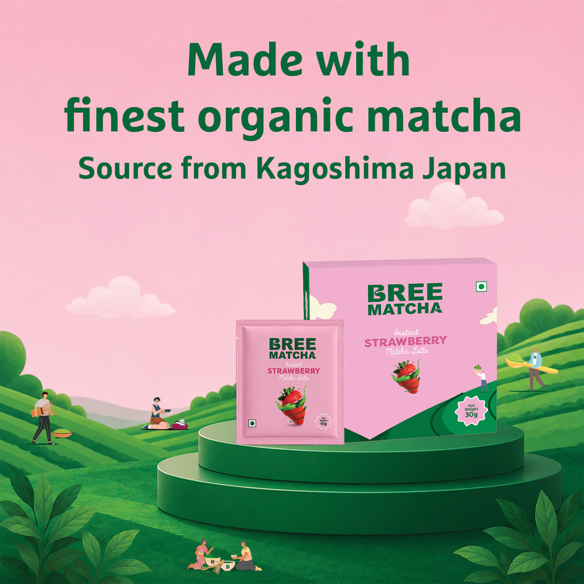 Instant Strawberry Matcha Latte
