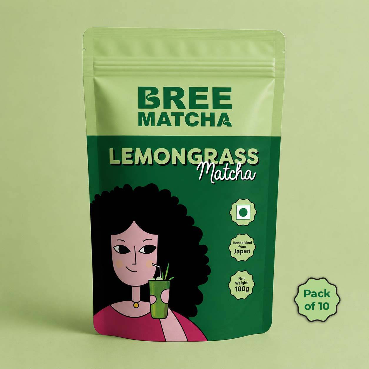Lemongrass Matcha pack of 10 Bree Matcha