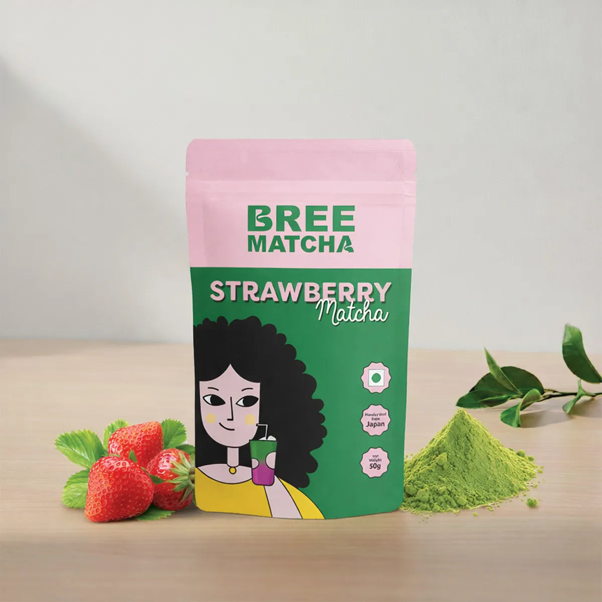 Strawberry Matcha Tea- Organic Japanese Matcha | 50g | Bree Matcha My Store