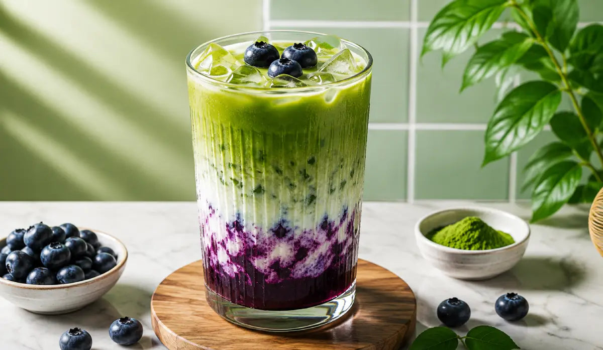 Blueberry Iced Matcha
