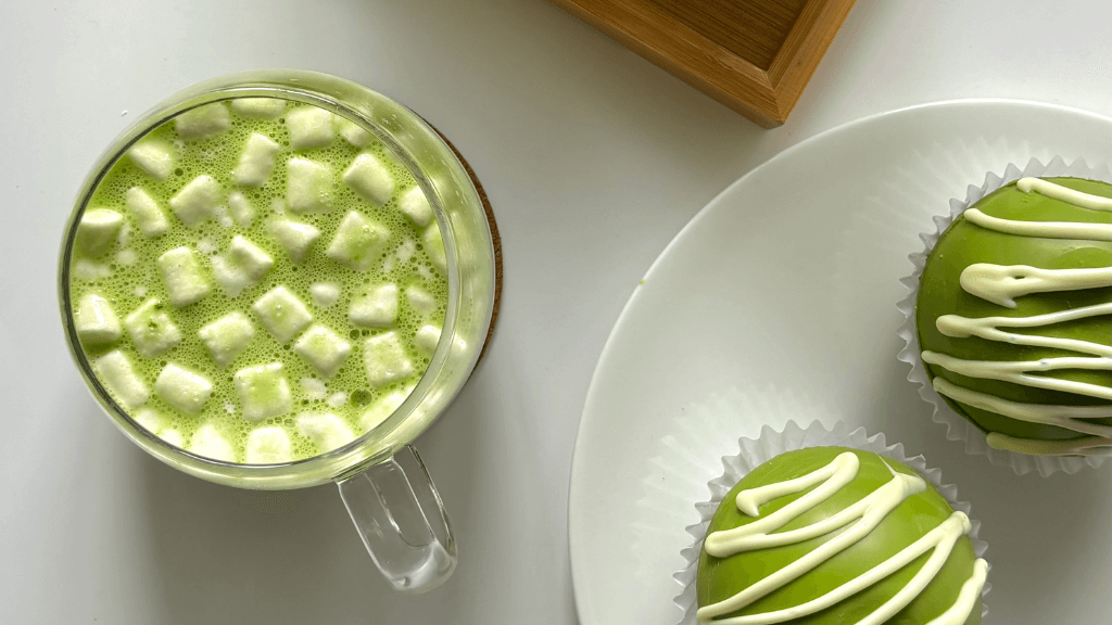Matcha Hot Chocolate Bombs