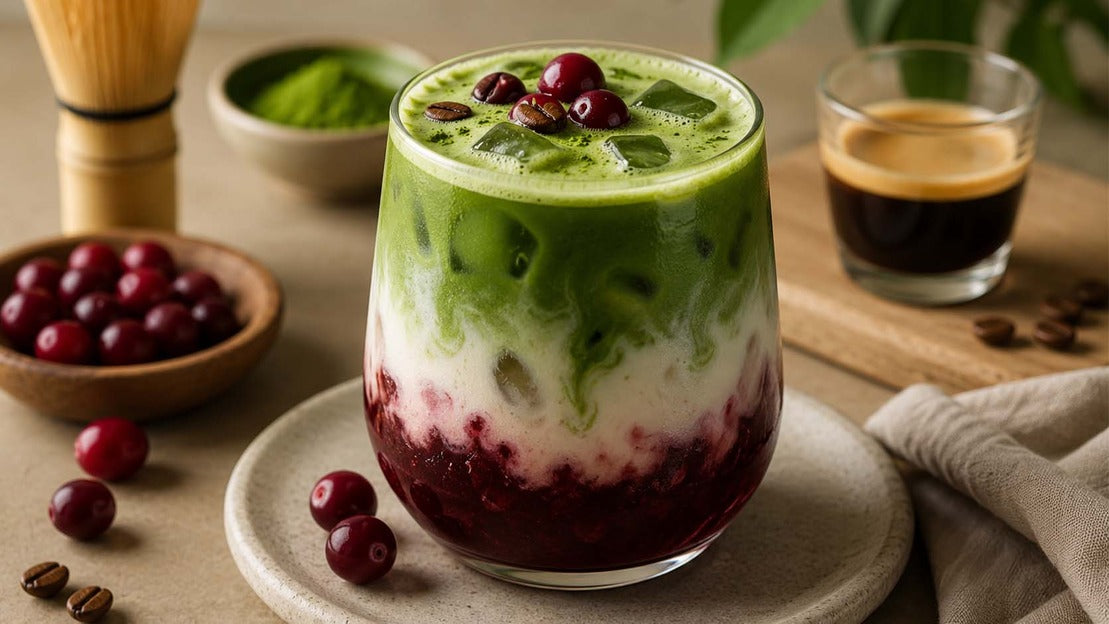 Cranberry Espresso & Matcha Fusion