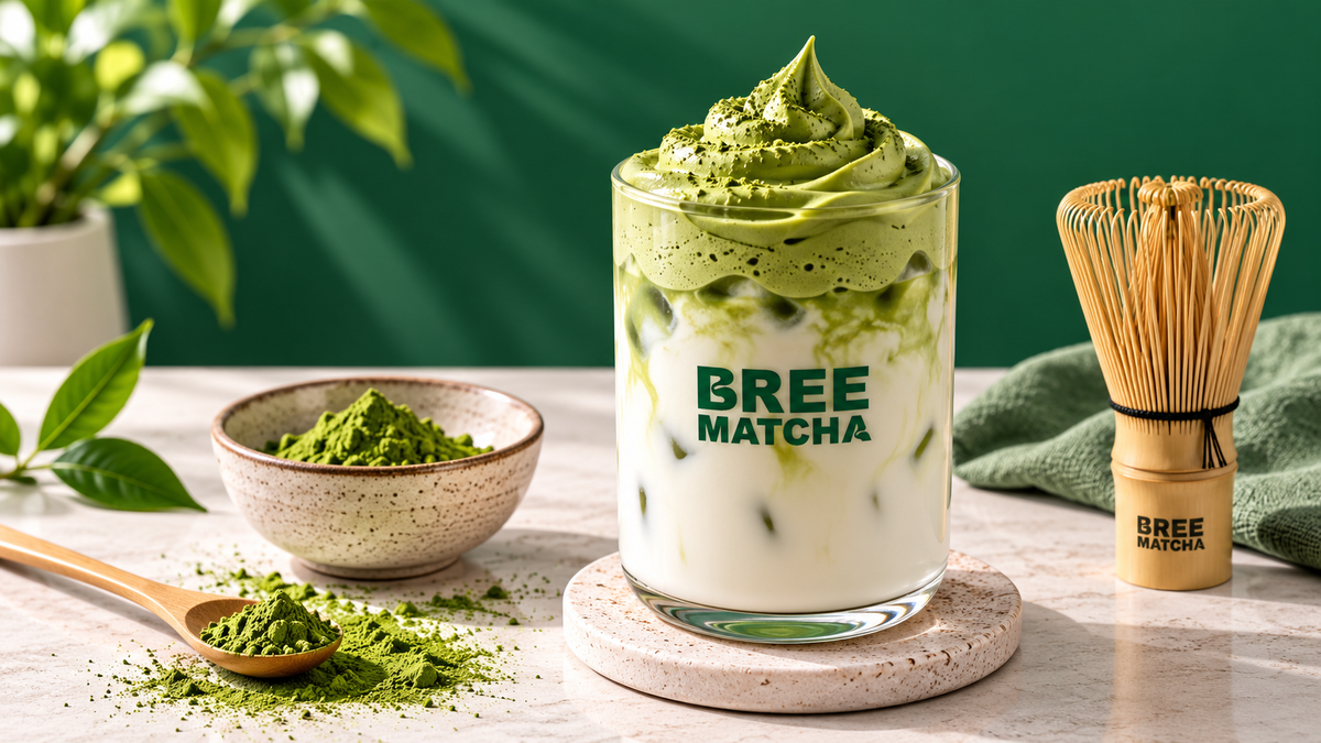 Dalgona Matcha Latte
