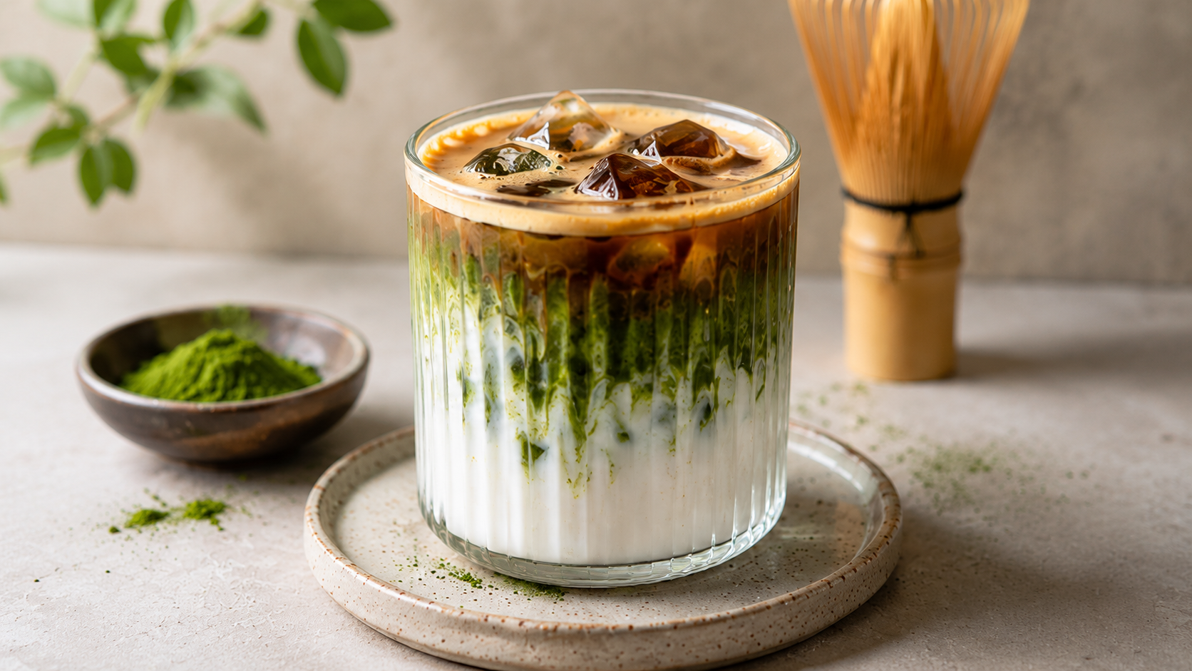 Dirty Matcha Latte