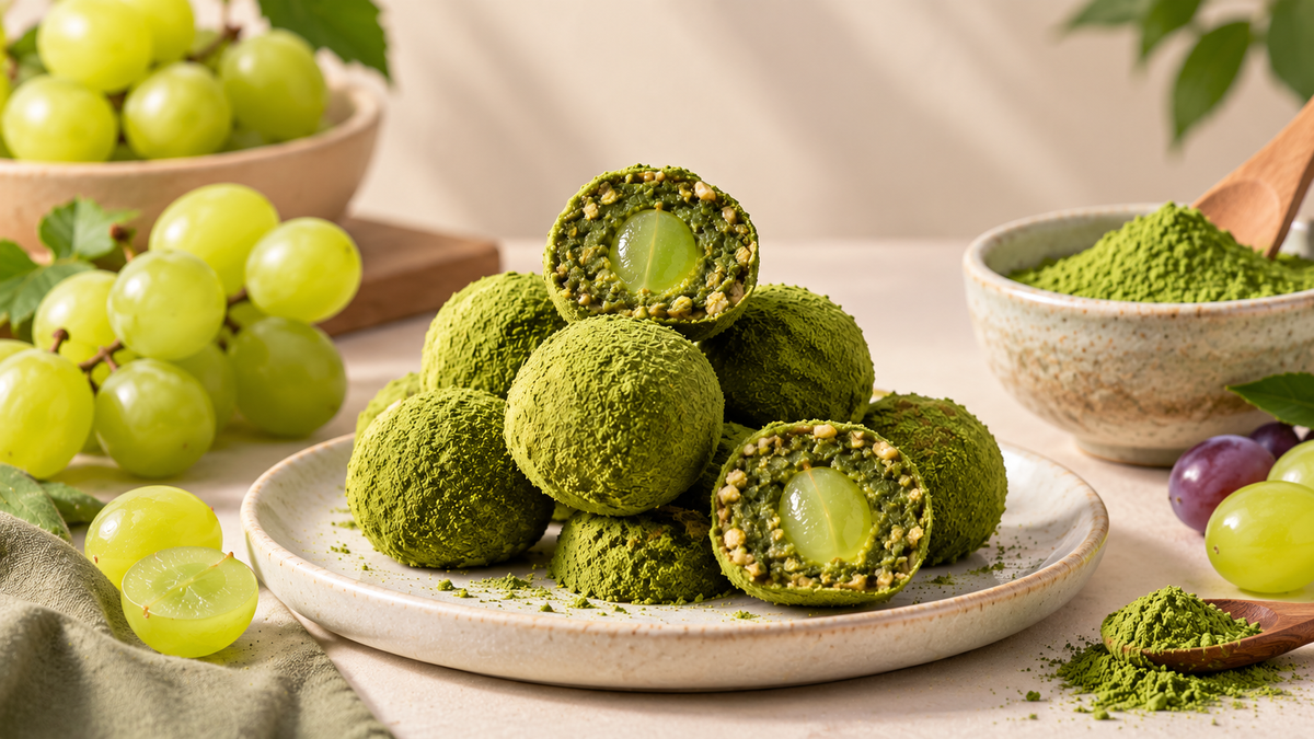Grapes Matcha Bites