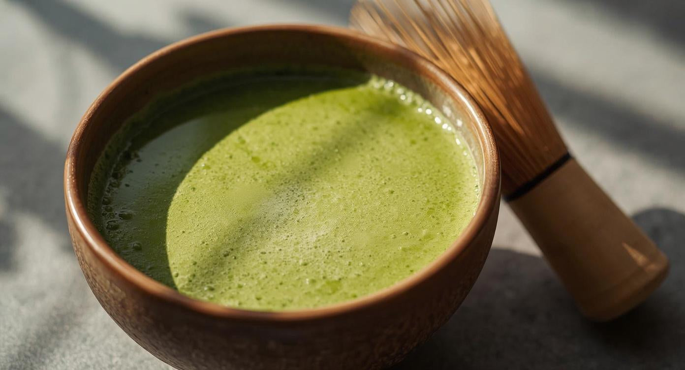 “How to make matcha correctly using a chasen whisk and ceramic bowl