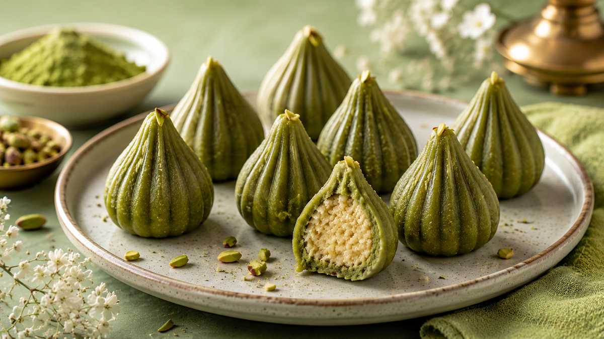 Matcha Mawa Modak