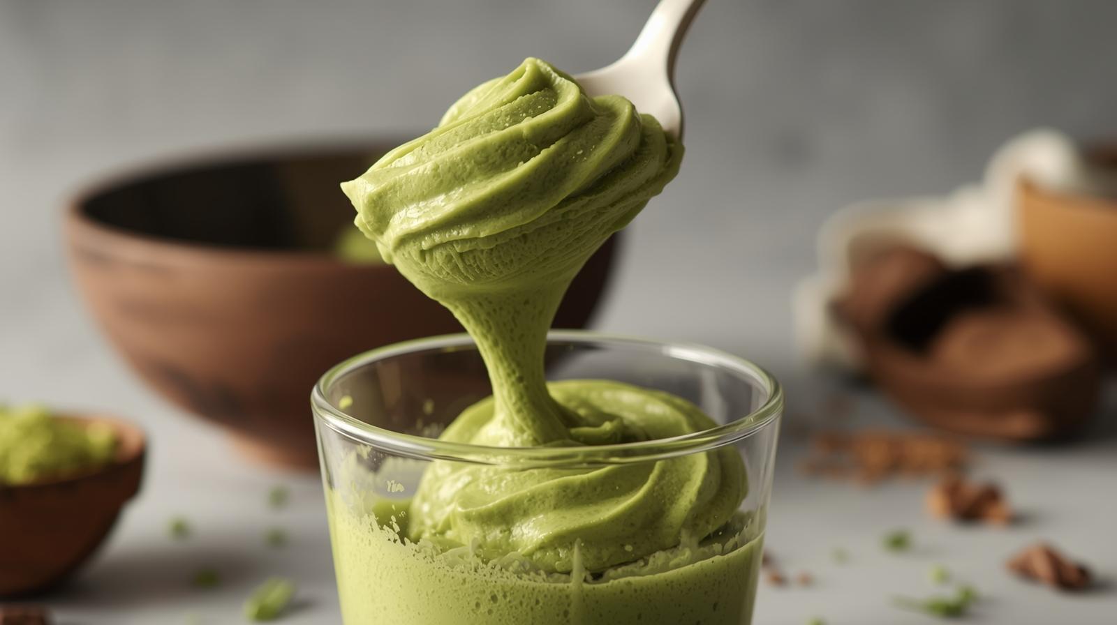 Matcha Mousse in a glass