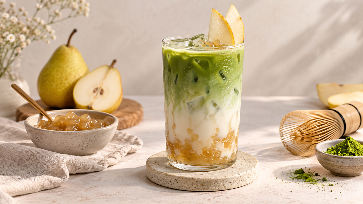 Pear Jam Matcha Latte