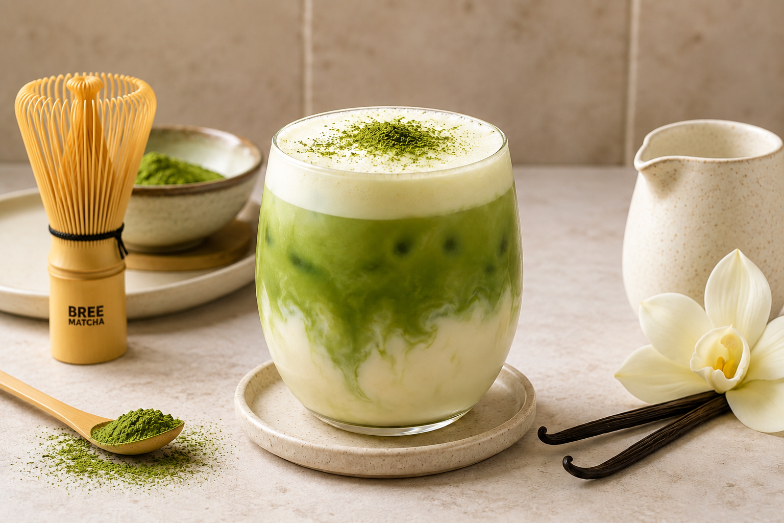 Vanilla Cream matcha latte