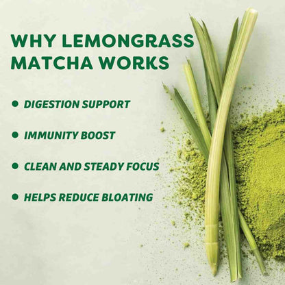 Lemongrass Matcha Tea – Organic Japanese Matcha with Natural Lemongrass Flavour & Monk Fruit | 50g | Bree Matcha
