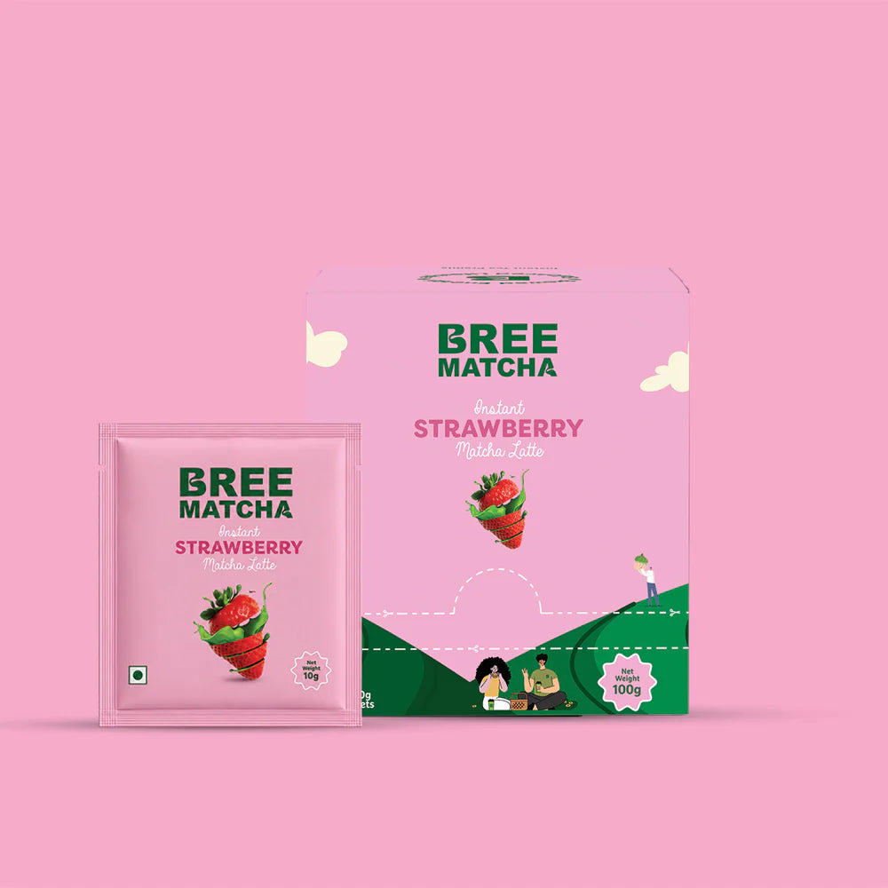 Strawberry Matcha Latte | Instant Mix | 10g- pack of 10